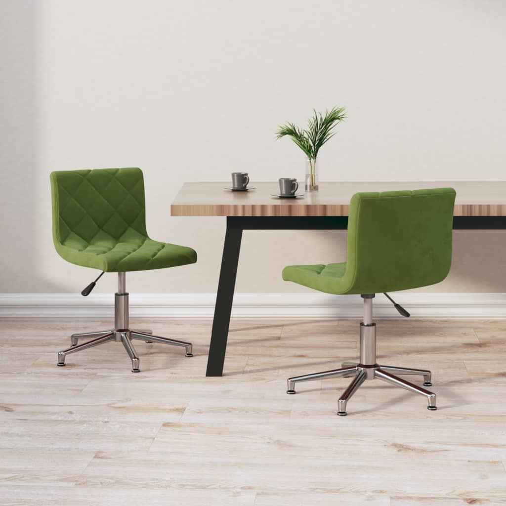 vidaXL Eetkamerstoelen draaibaar 2 st fluweel zwart