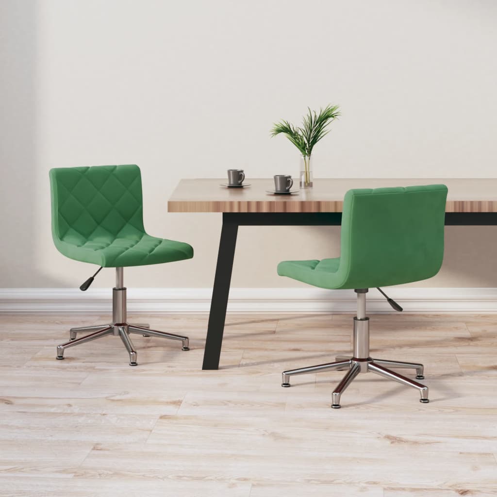 vidaXL Eetkamerstoelen draaibaar 2 st fluweel zwart