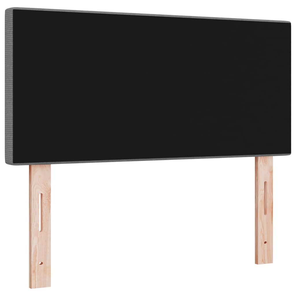 vidaXL Hoofdbord met LED effen ontwerp 80 cm ribstof lichtgrijs