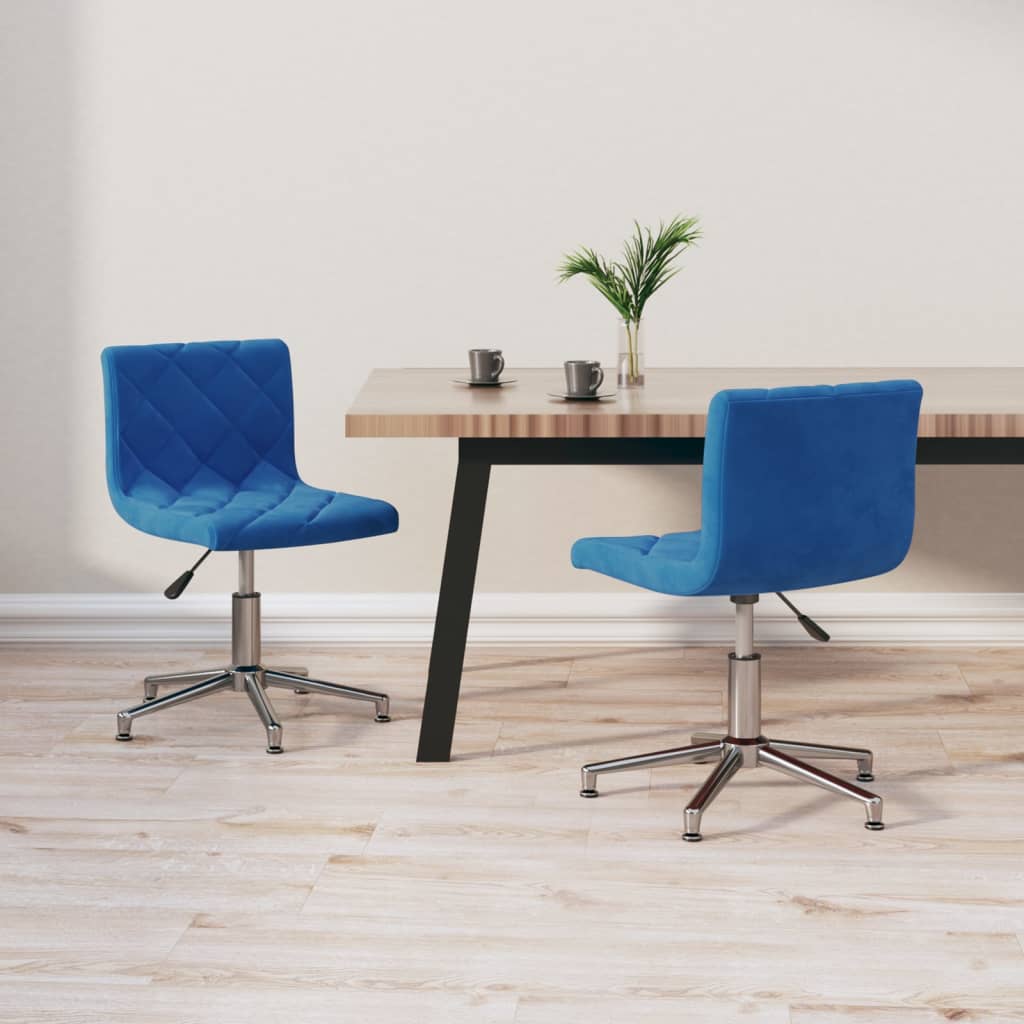 vidaXL Eetkamerstoelen draaibaar 2 st fluweel zwart