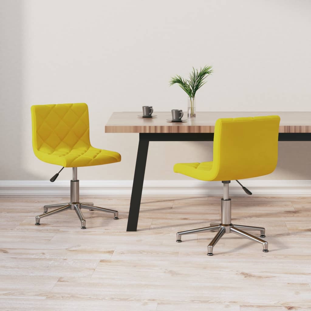 vidaXL Eetkamerstoelen draaibaar 2 st fluweel zwart