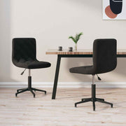 vidaXL Eetkamerstoelen draaibaar 2 st fluweel zwart