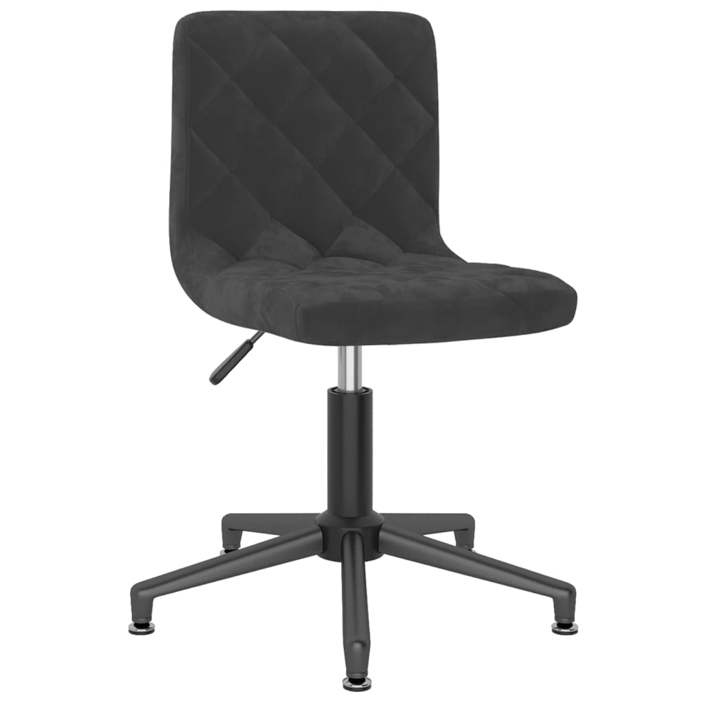 vidaXL Eetkamerstoelen draaibaar 2 st fluweel zwart