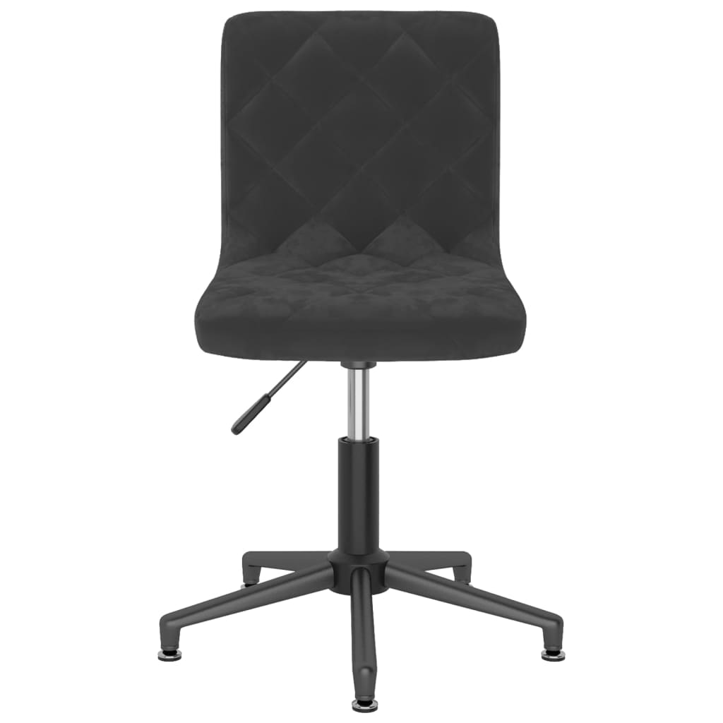 vidaXL Eetkamerstoelen draaibaar 2 st fluweel zwart