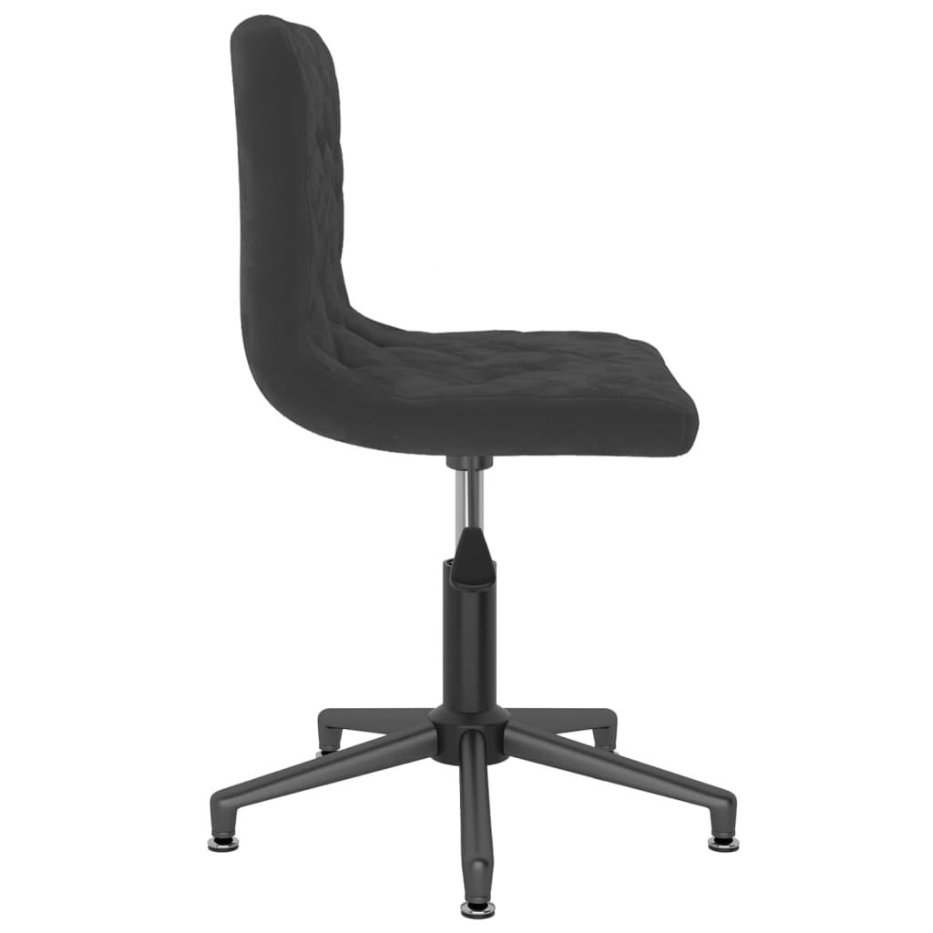 vidaXL Eetkamerstoelen draaibaar 2 st fluweel zwart