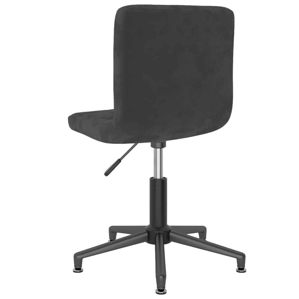 vidaXL Eetkamerstoelen draaibaar 2 st fluweel zwart