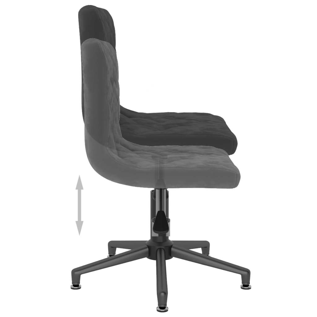 vidaXL Eetkamerstoelen draaibaar 2 st fluweel zwart