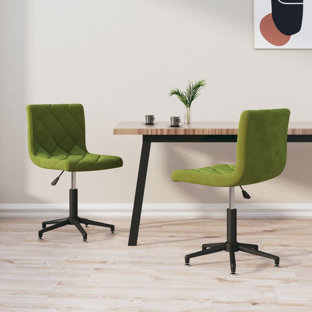 vidaXL Eetkamerstoelen draaibaar 2 st fluweel zwart