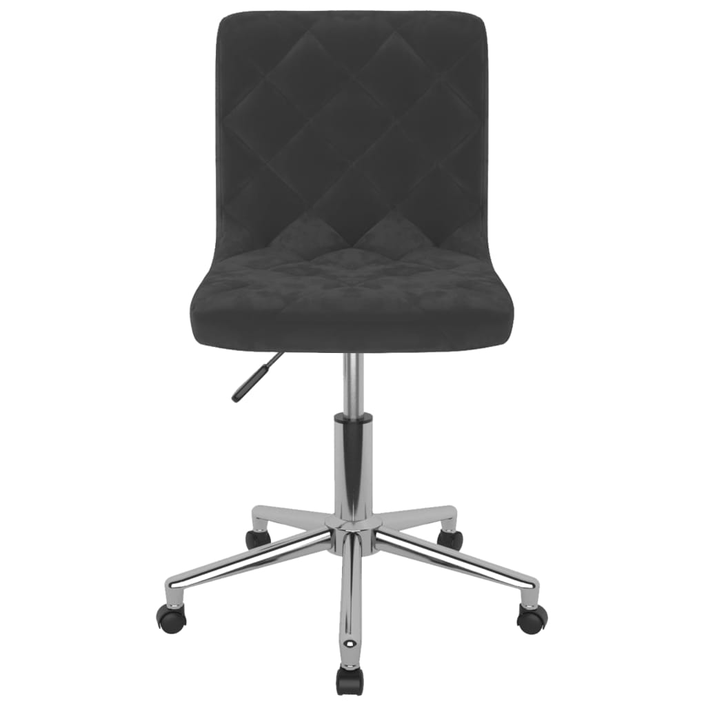 vidaXL Eetkamerstoelen draaibaar 2 st fluweel zwart