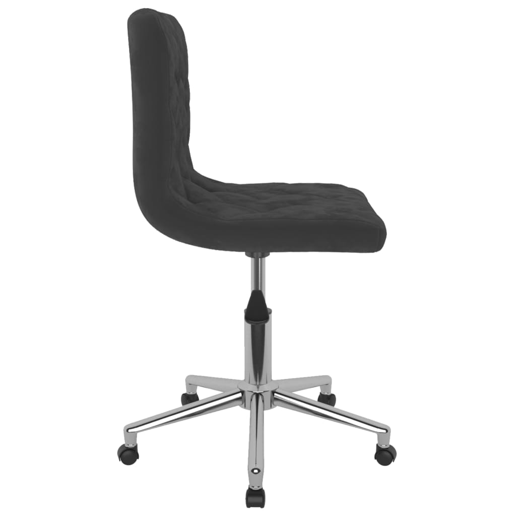 vidaXL Eetkamerstoelen draaibaar 2 st fluweel zwart