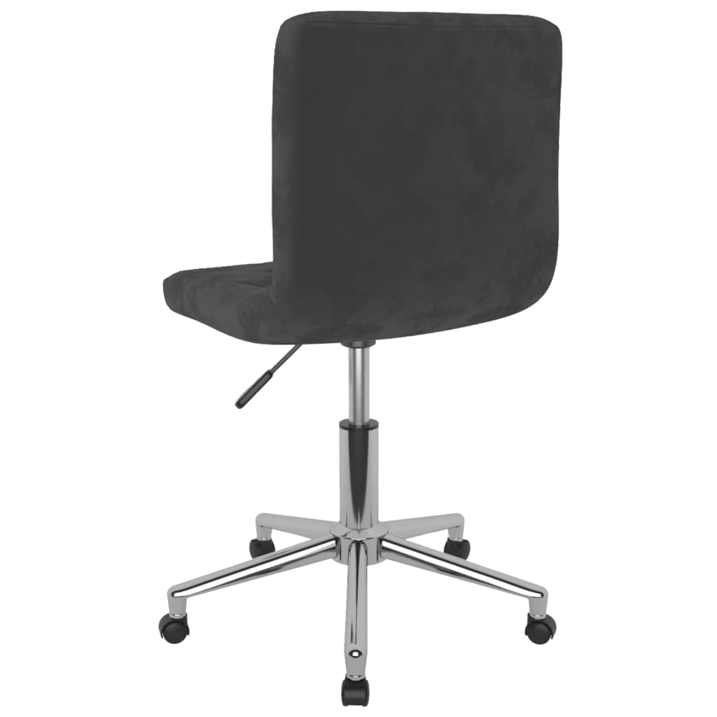 vidaXL Eetkamerstoelen draaibaar 2 st fluweel zwart