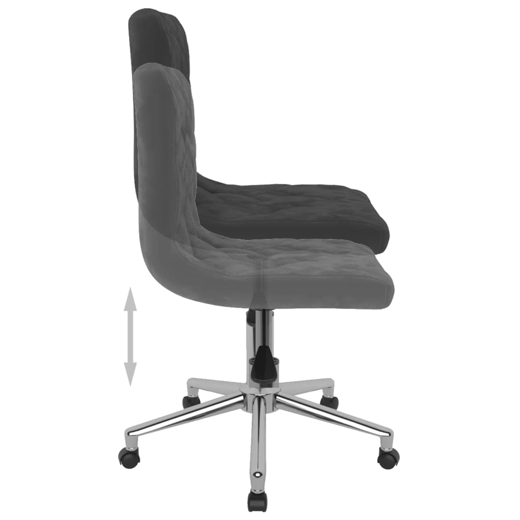 vidaXL Eetkamerstoelen draaibaar 2 st fluweel zwart