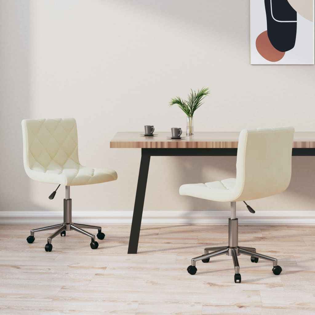 vidaXL Eetkamerstoelen draaibaar 2 st fluweel zwart