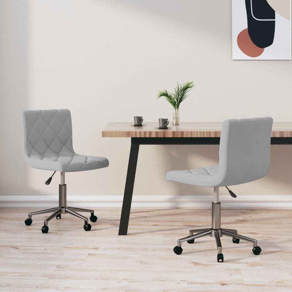 vidaXL Eetkamerstoelen draaibaar 2 st fluweel zwart