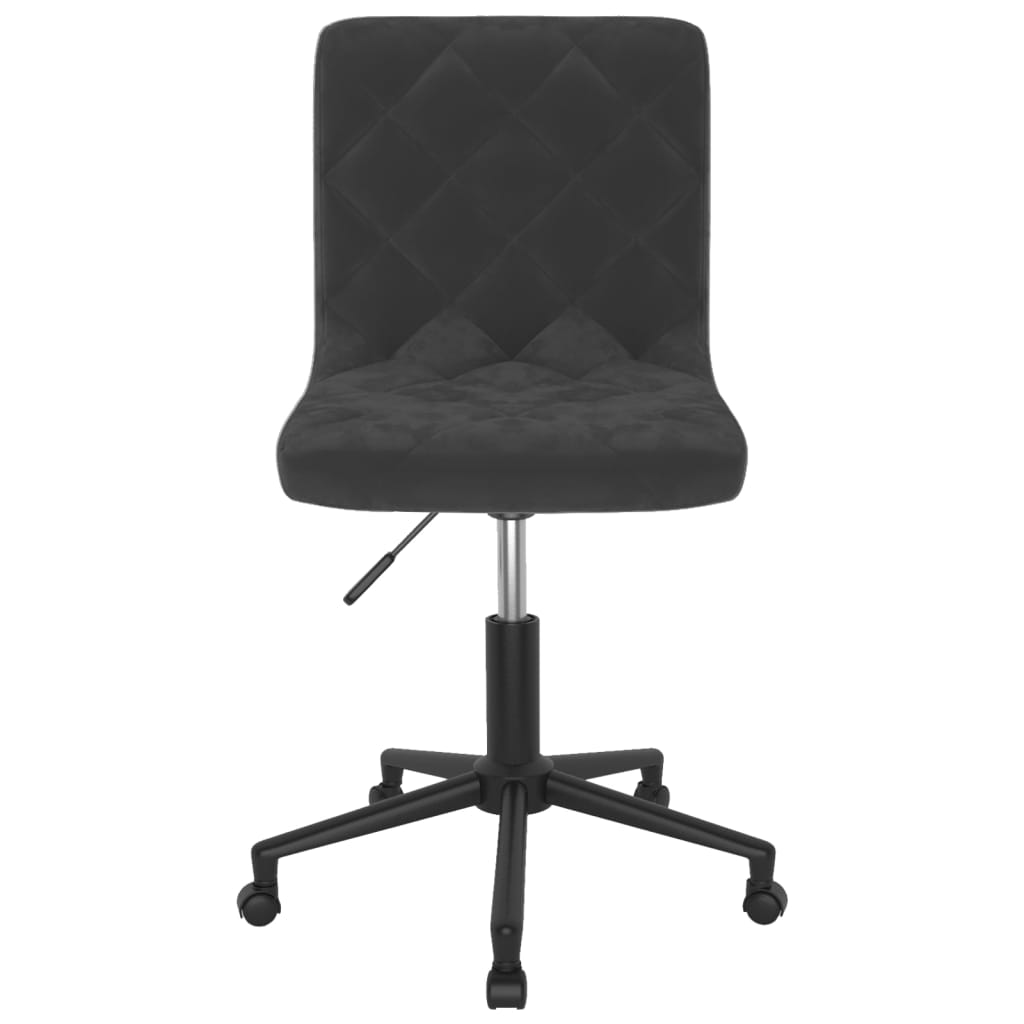 vidaXL Eetkamerstoelen draaibaar 2 st fluweel zwart