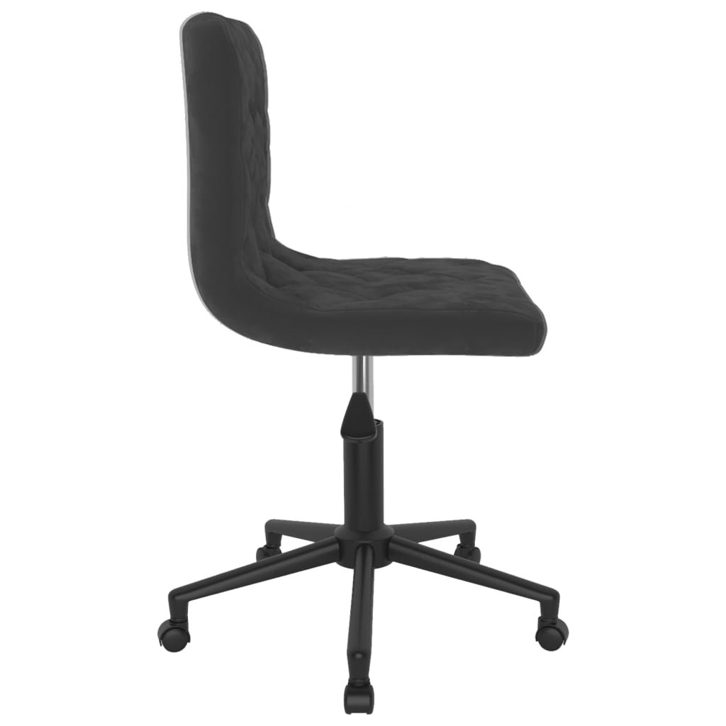 vidaXL Eetkamerstoelen draaibaar 2 st fluweel zwart