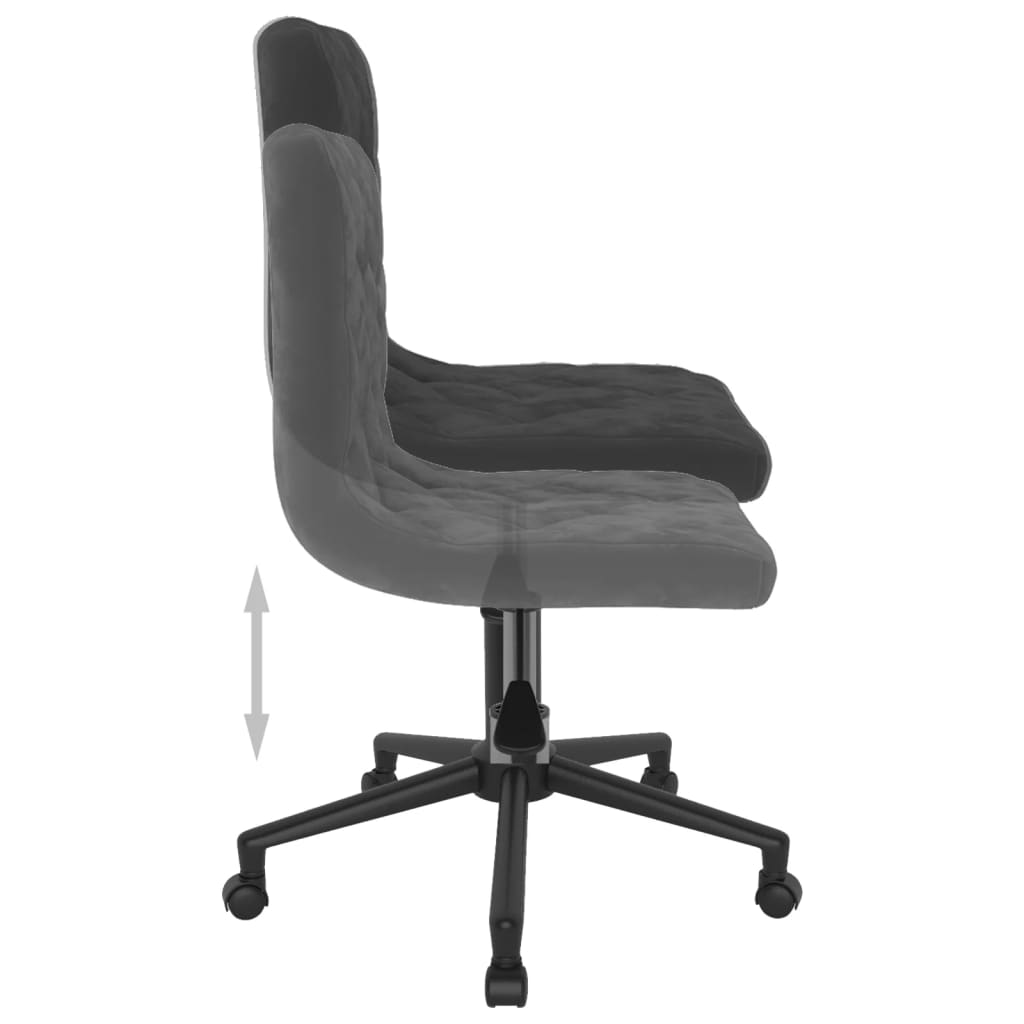 vidaXL Eetkamerstoelen draaibaar 2 st fluweel zwart