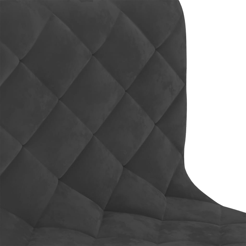 vidaXL Eetkamerstoelen draaibaar 2 st fluweel zwart