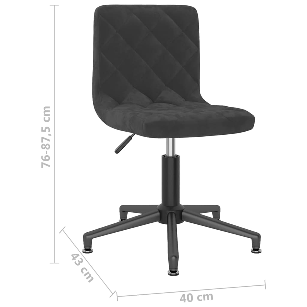 vidaXL Eetkamerstoelen draaibaar 2 st fluweel zwart