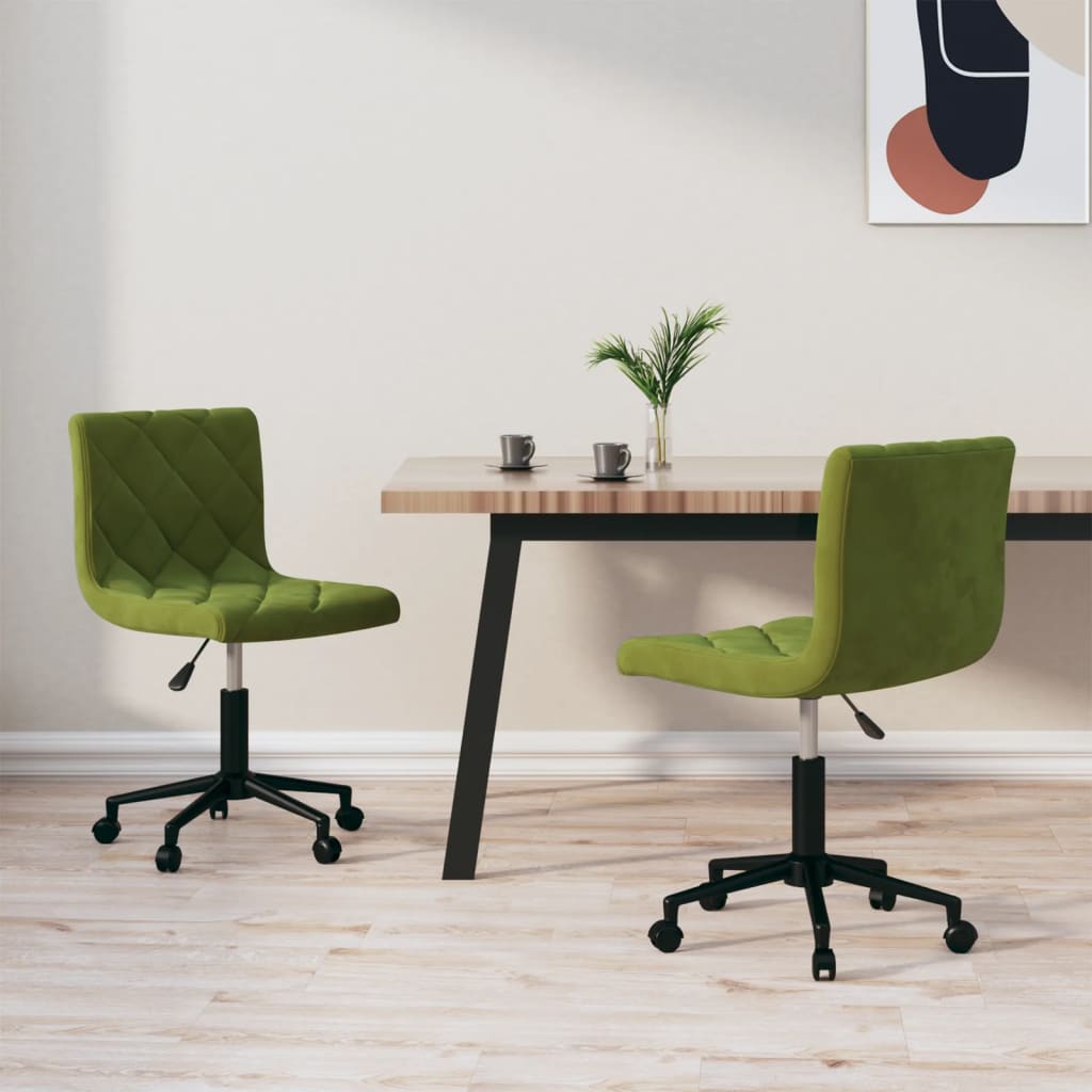 vidaXL Eetkamerstoelen draaibaar 2 st fluweel zwart