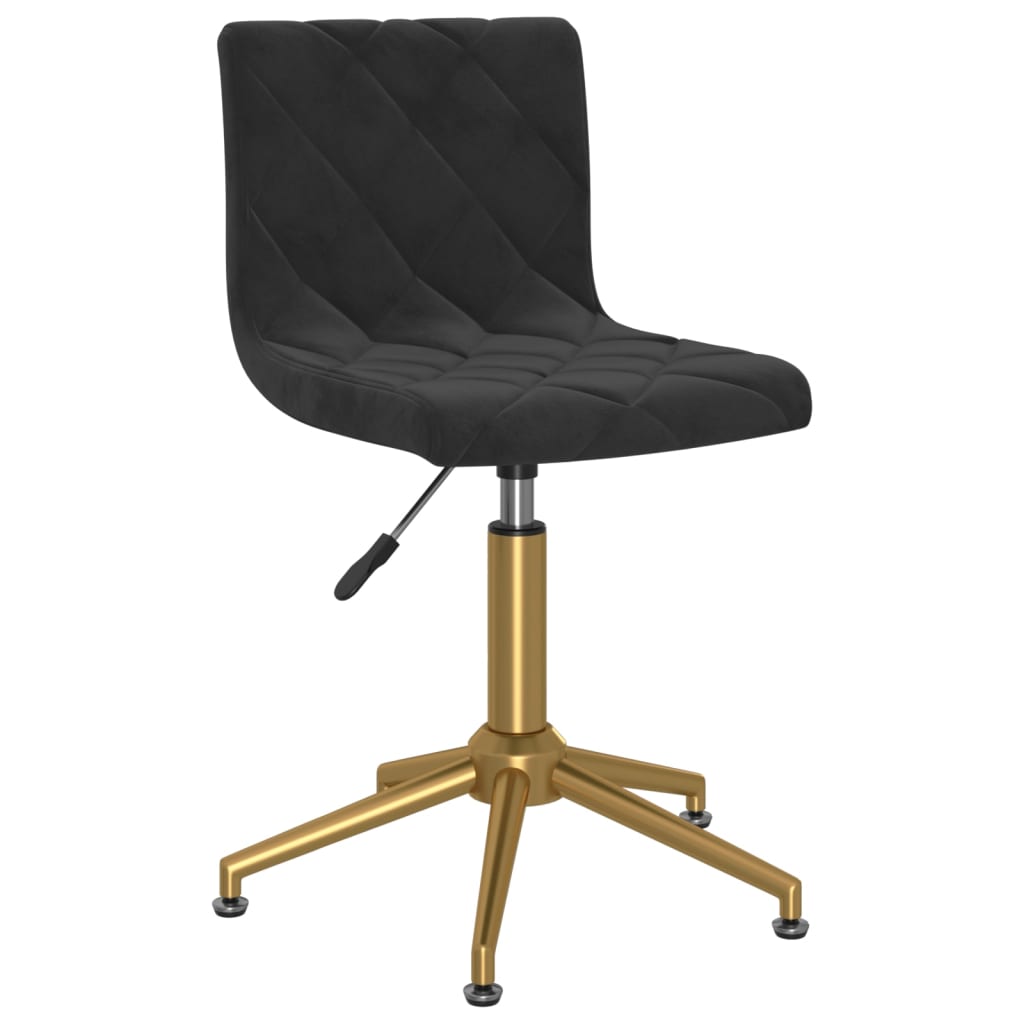 vidaXL Eetkamerstoelen draaibaar 2 st fluweel zwart