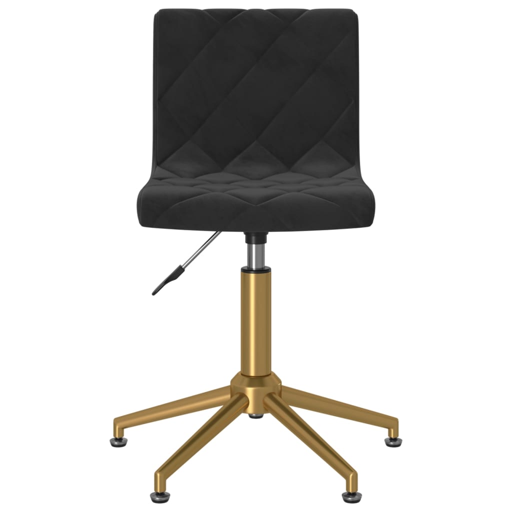 vidaXL Eetkamerstoelen draaibaar 2 st fluweel zwart