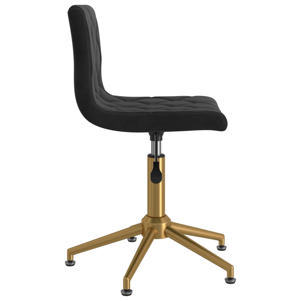 vidaXL Eetkamerstoelen draaibaar 2 st fluweel zwart