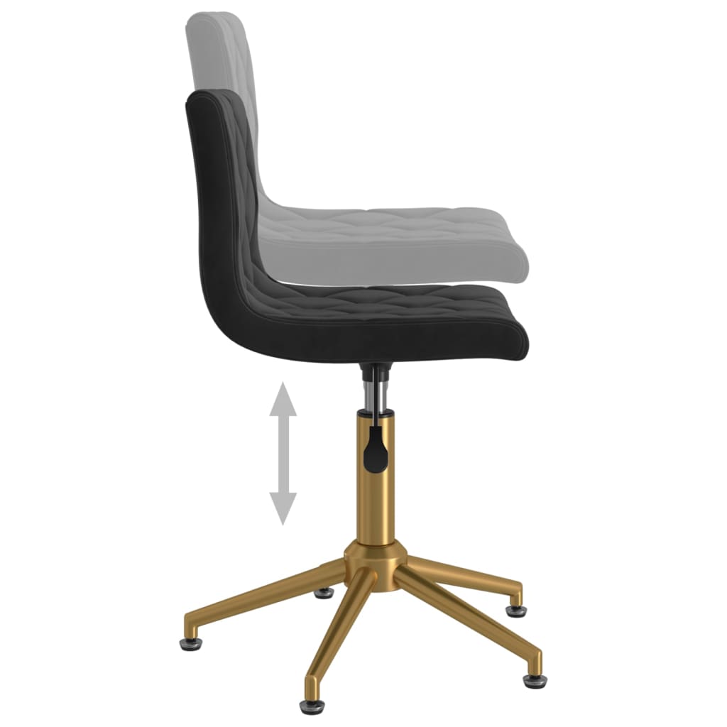 vidaXL Eetkamerstoelen draaibaar 2 st fluweel zwart