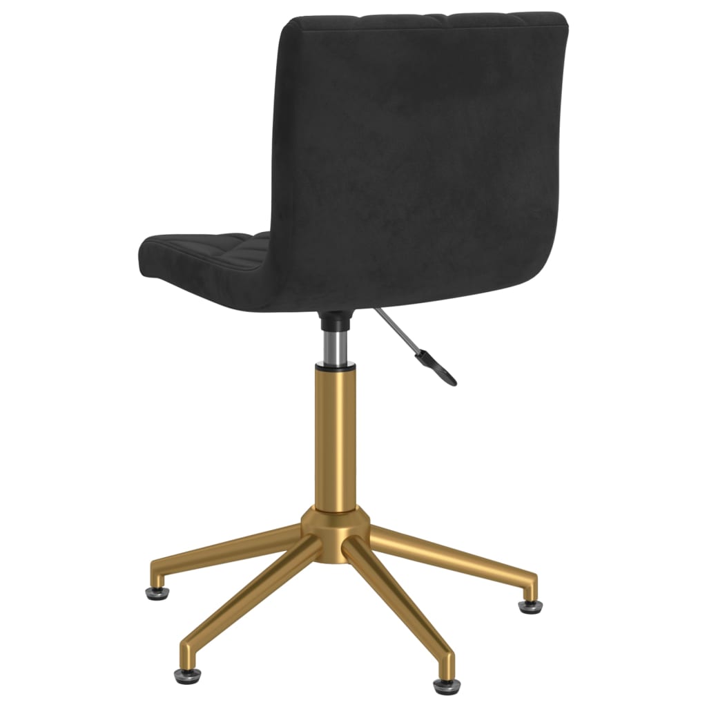 vidaXL Eetkamerstoelen draaibaar 2 st fluweel zwart