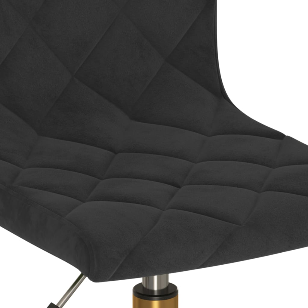 vidaXL Eetkamerstoelen draaibaar 2 st fluweel zwart