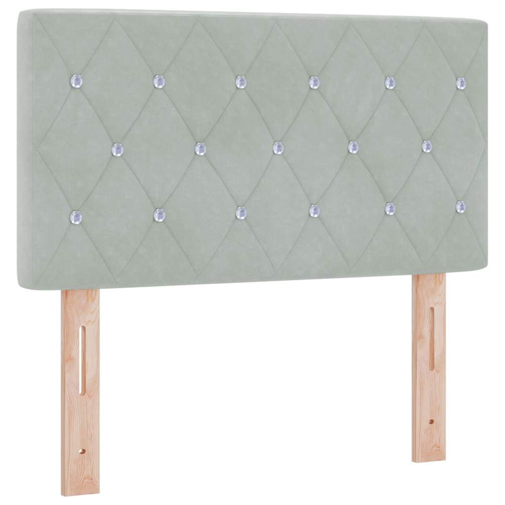 vidaXL Boxspring met matras fluweel donkergrijs 140x200 cm