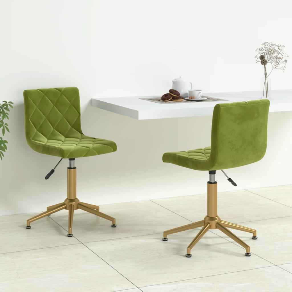 vidaXL Eetkamerstoelen draaibaar 2 st fluweel zwart