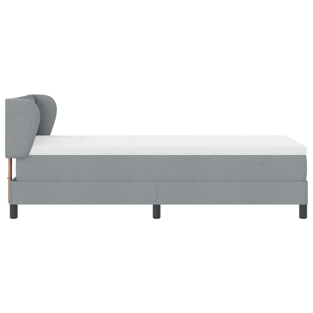 vidaXL Boxspring met matras stof donkerbruin 100x200 cm