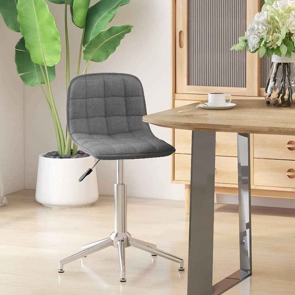 vidaXL Eetkamerstoelen 2 st draaibaar stof blauw
