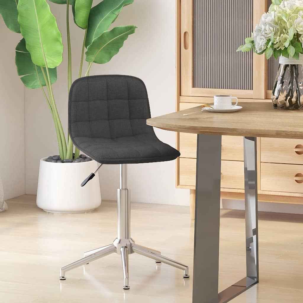 vidaXL Eetkamerstoelen 2 st draaibaar stof blauw