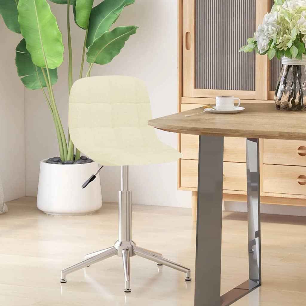 vidaXL Eetkamerstoelen 2 st draaibaar stof blauw