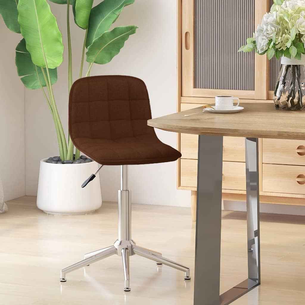 vidaXL Eetkamerstoelen 2 st draaibaar stof blauw