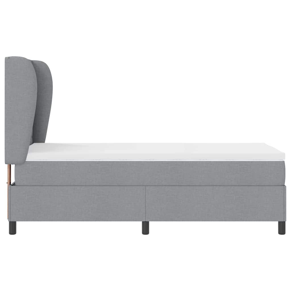 vidaXL Boxspring met matras stof donkergrijs 160x200 cm