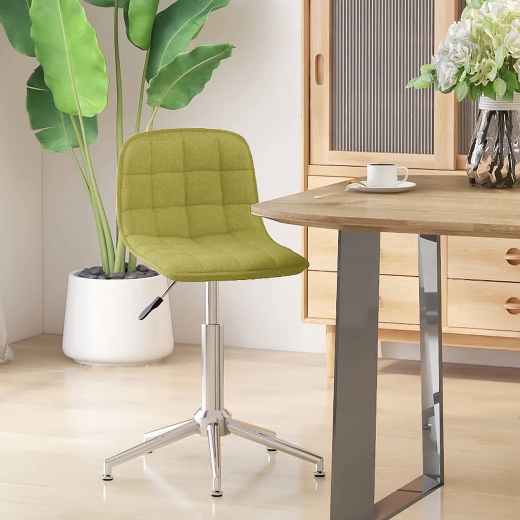 vidaXL Dining Chairs 2 pcs Swivel Fabric Blue