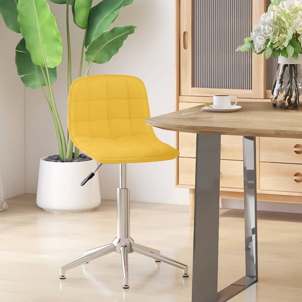 vidaXL Dining Chairs 2 pcs Swivel Fabric Blue