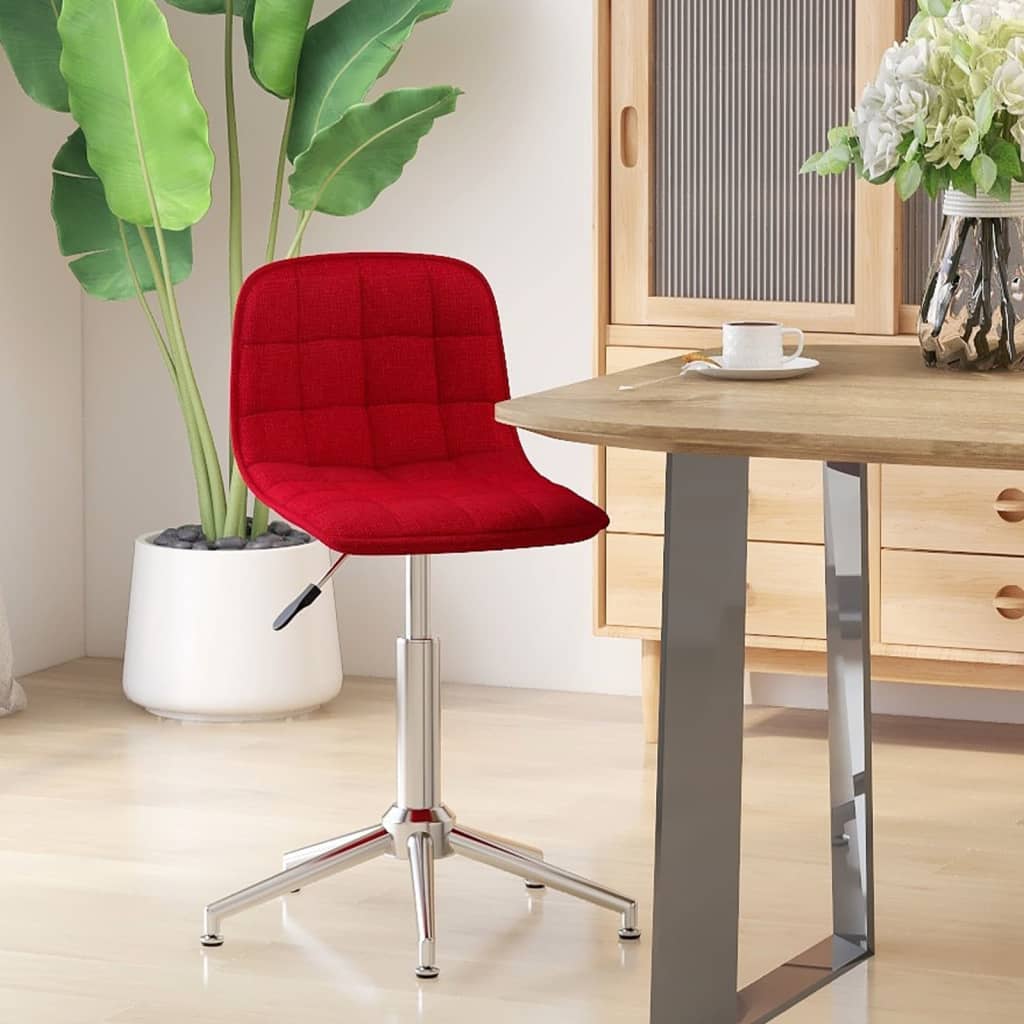 vidaXL Dining Chairs 2 pcs Swivel Fabric Blue