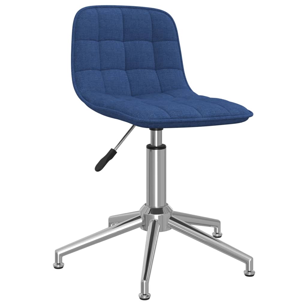 vidaXL Dining Chairs 2 pcs Swivel Fabric Blue