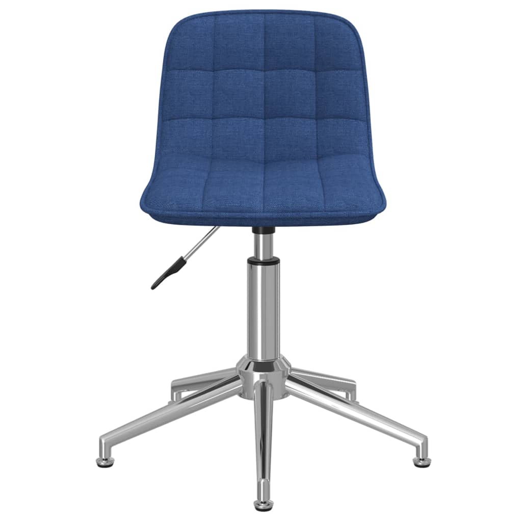 vidaXL Dining Chairs 2 pcs Swivel Fabric Blue