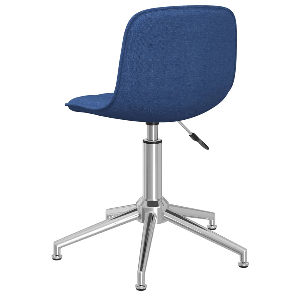 vidaXL Dining Chairs 2 pcs Swivel Fabric Blue