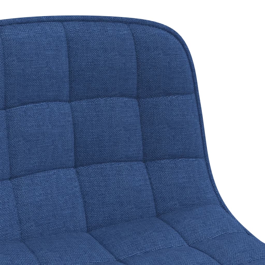 vidaXL Dining Chairs 2 pcs Swivel Fabric Blue