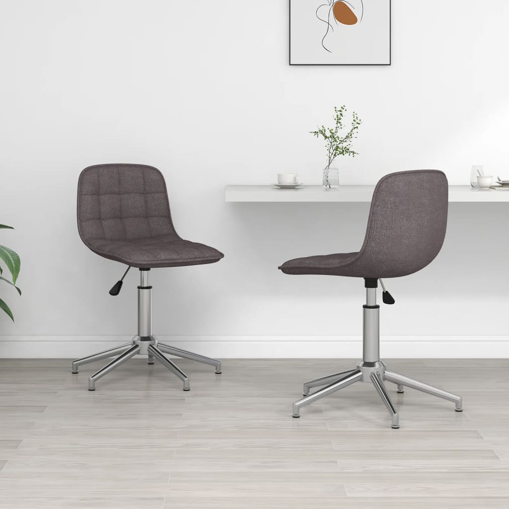 vidaXL Dining Chairs 2 pcs Swivel Fabric Blue