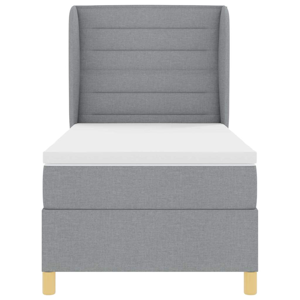 vidaXL Boxspring met matras stof donkergrijs 80x200 cm