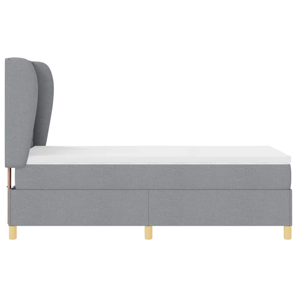 vidaXL Boxspring met matras stof donkergrijs 80x200 cm