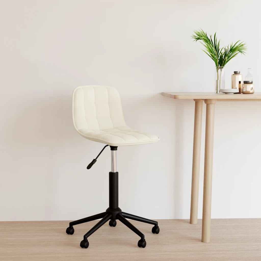 vidaXL Eetkamerstoel draaibaar fluweel zwart