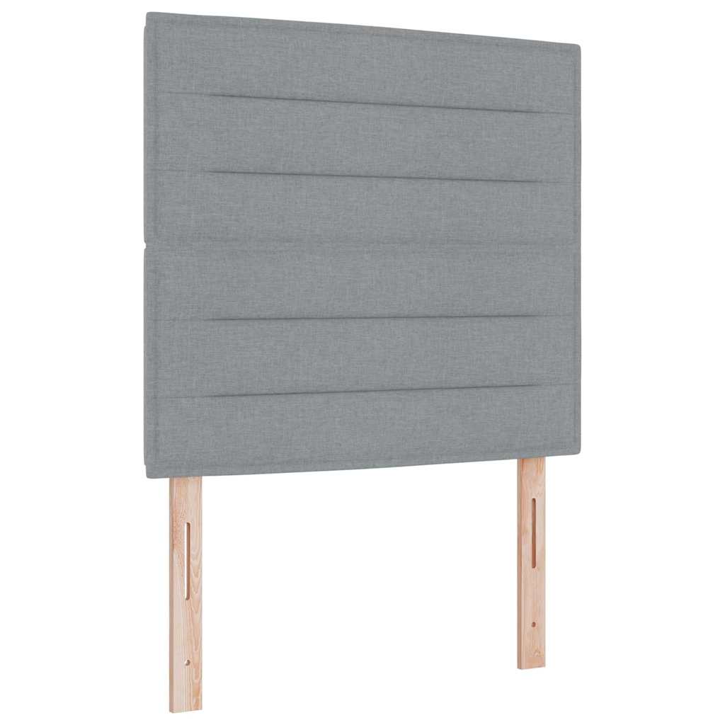 vidaXL Boxspring met matras stof crèmekleurig 140x200 cm